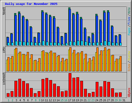 Daily usage for November 2025