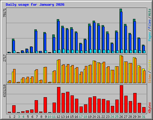 Daily usage for January 2026