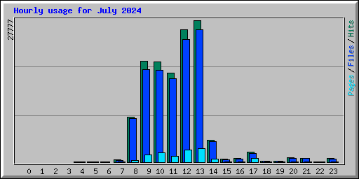 Hourly usage for July 2024