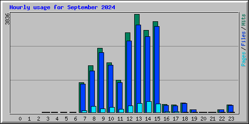 Hourly usage for September 2024