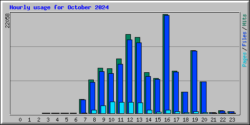 Hourly usage for October 2024