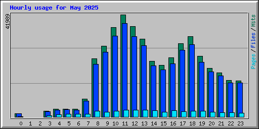 Hourly usage for May 2025