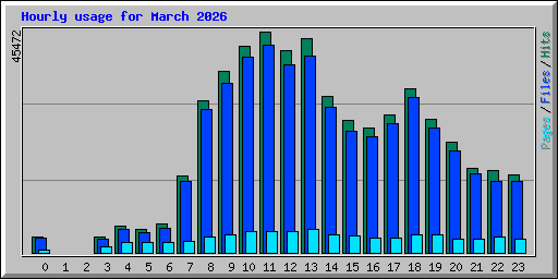 Hourly usage for March 2026