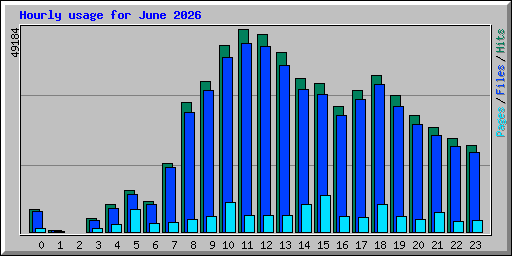 Hourly usage for June 2026