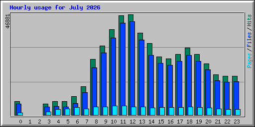 Hourly usage for July 2026