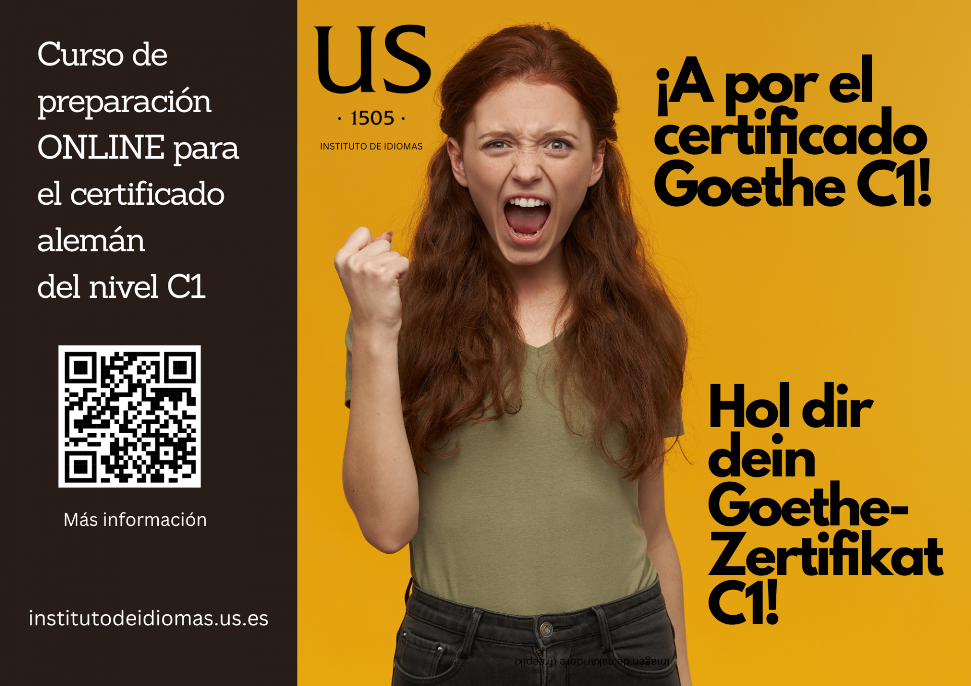 Cartel informativo. Curso Alemán C1
