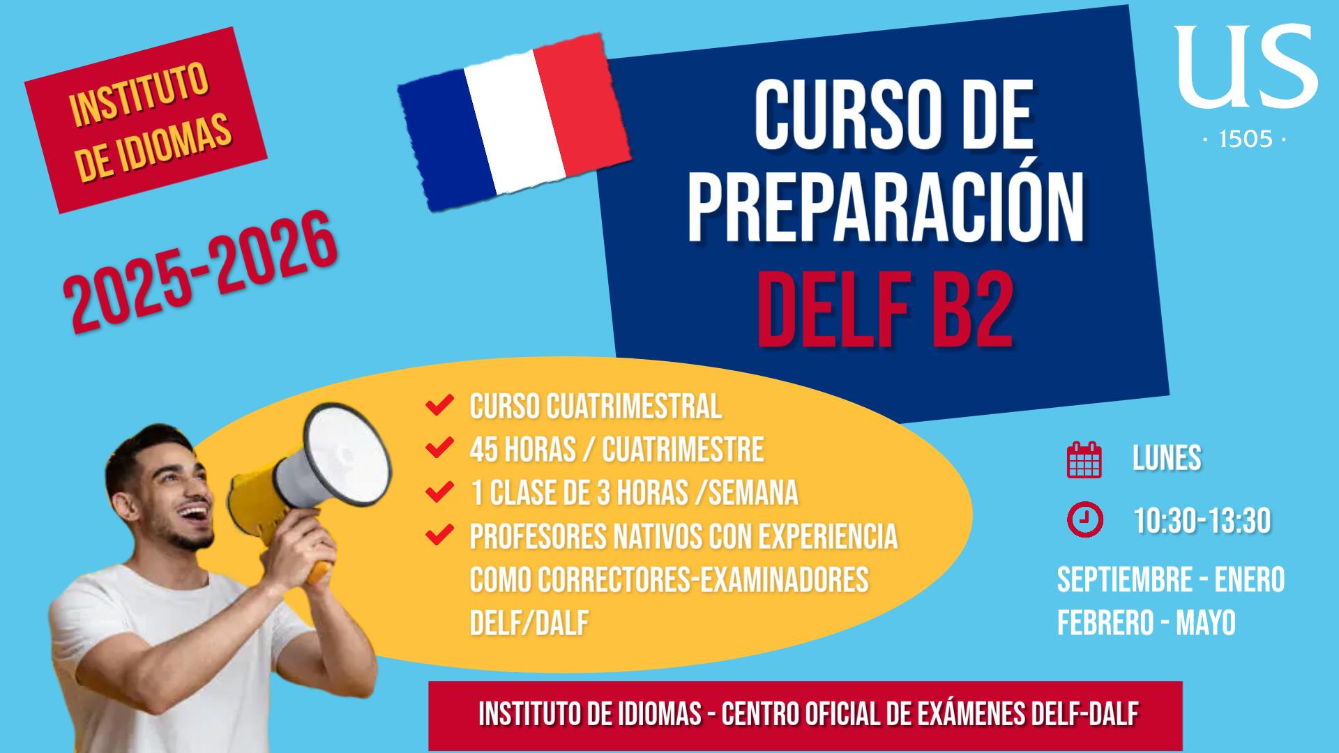 Cartel informativo. Curso Francés B2